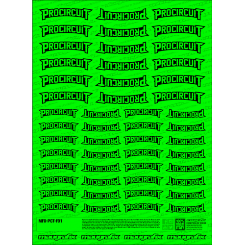 MFX-PCT-F01G - sticker Procircuit FLUO GREEN