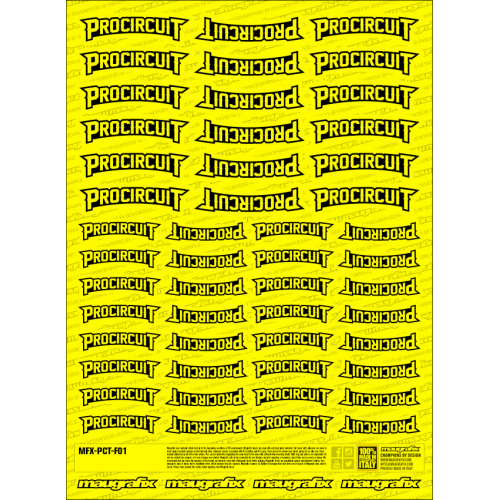 MFX-PCT-F01Y - sticker Procircuit FLUO YELLOW