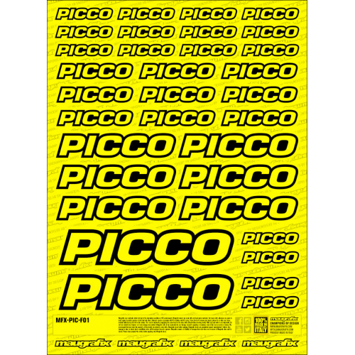 MFX-PIC-F01Y - sticker Picco FLUO YELLOW