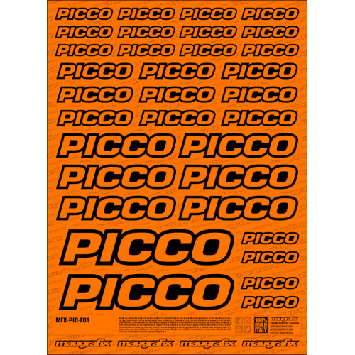 MFX-PIC-F01O - sticker Picco FLUO ORANGE