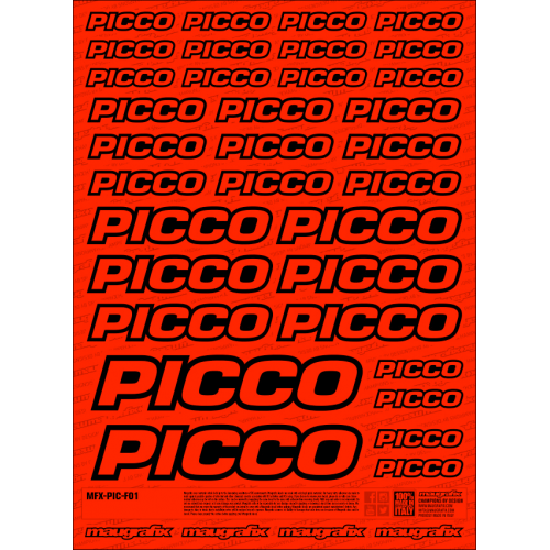 MFX-PIC-F01R - sticker Picco FLUO RED