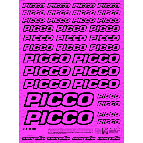 MFX-PIC-F01P - sticker Picco FLUO PINK