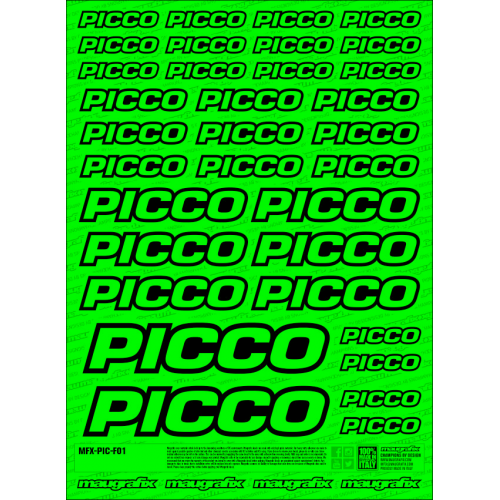 MFX-PIC-F01G - sticker Picco FLUO GREEN