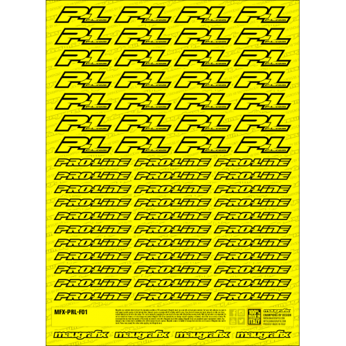 MFX-PRL-F01Y - sticker Proline FLUO YELLOW