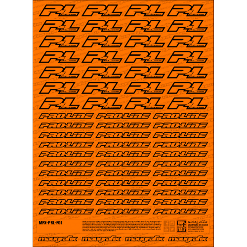 MFX-PRL-F01O - sticker Proline FLUO ORANGE