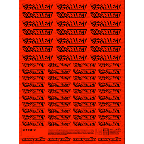 MFX-RCJ-F01R - sticker RC Project FLUO RED