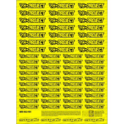 MFX-RCJ-F01Y - sticker RC Project FLUO YELLOW