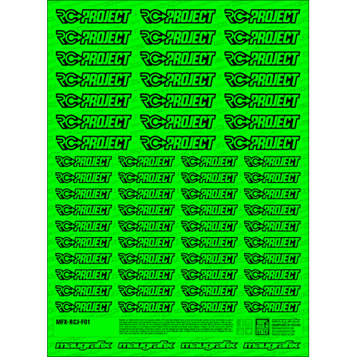 MFX-RCJ-F01G - sticker RC Project FLUO GREEN