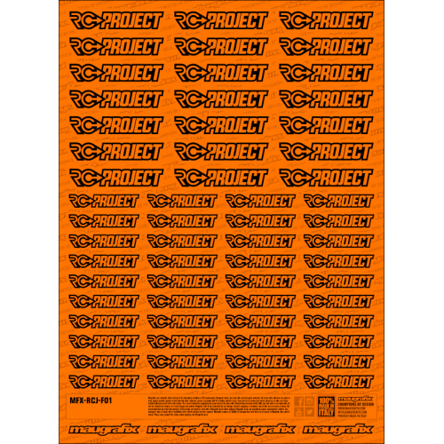 MFX-RCJ-F01O - sticker RC Project FLUO ORANGE