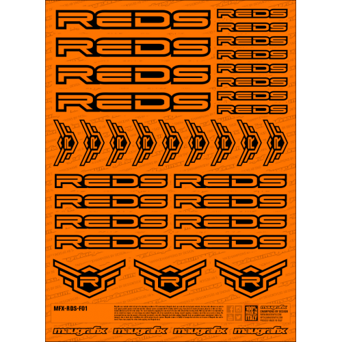 MFX-RDS-F01O - sticker Reds Racing FLUO ORANGE