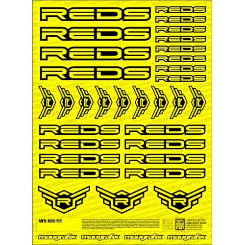 MFX-RDS-F01Y - sticker Reds Racing FLUO YELLOW