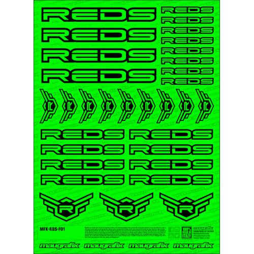 MFX-RDS-F01G - sticker Reds Racing FLUO GREEN
