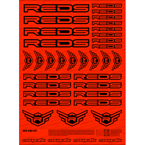 MFX-RDS-F01R - sticker Reds Racing FLUO RED