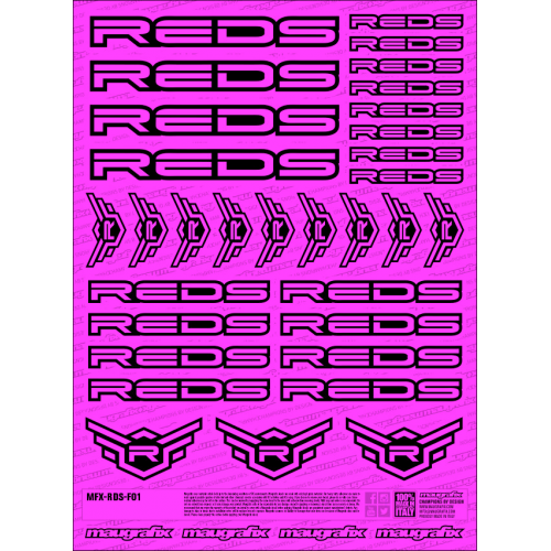 MFX-RDS-F01P - sticker Reds Racing FLUO PINK