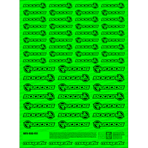 MFX-RUG-F01G - sticker Ruddog FLUO GREEN