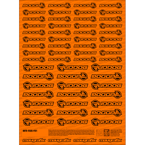 MFX-RUG-F01O - sticker Ruddog FLUO ORANGE