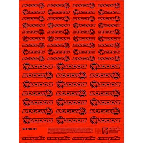 MFX-RUG-F01R - sticker Ruddog FLUO RED