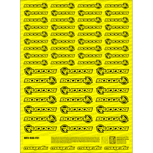 MFX-RUG-F01Y - sticker Ruddog FLUO YELLOW