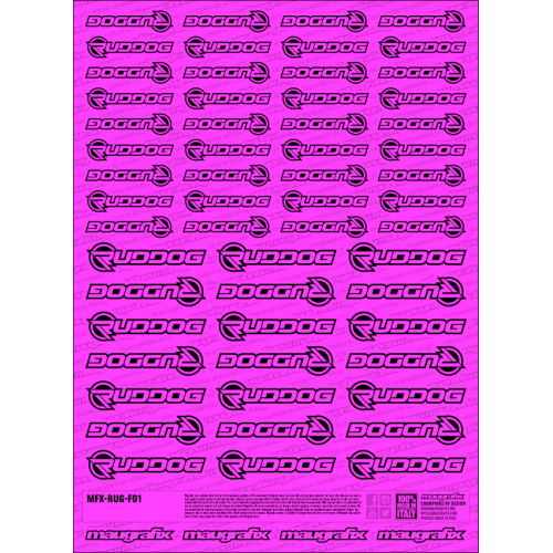 MFX-RUG-F01P - sticker Ruddog FLUO PINK