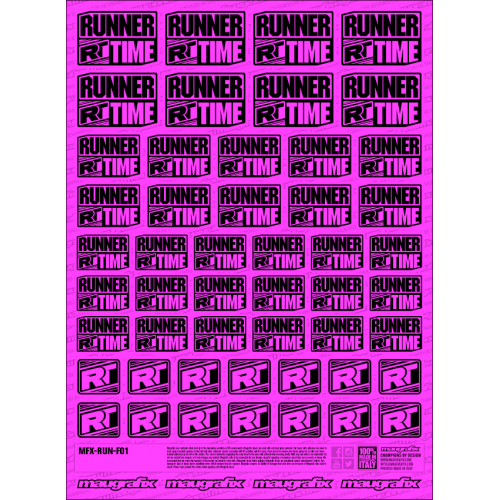 MFX-RUN-F01P - sticker Runner Time FLUO PINK