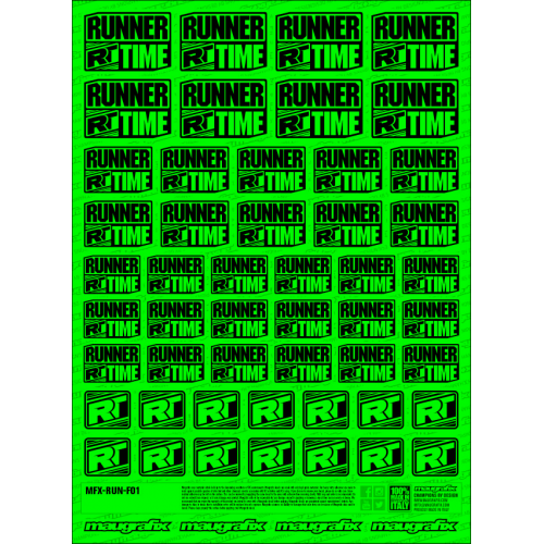 MFX-RUN-F01G - sticker Runner Time FLUO GREEN