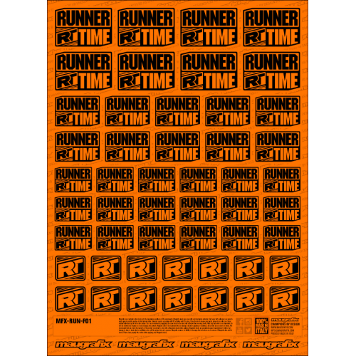 MFX-RUN-F01O - sticker Runner Time FLUO ORANGE