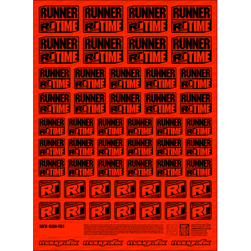 MFX-RUN-F01R - sticker Runner Time FLUO RED