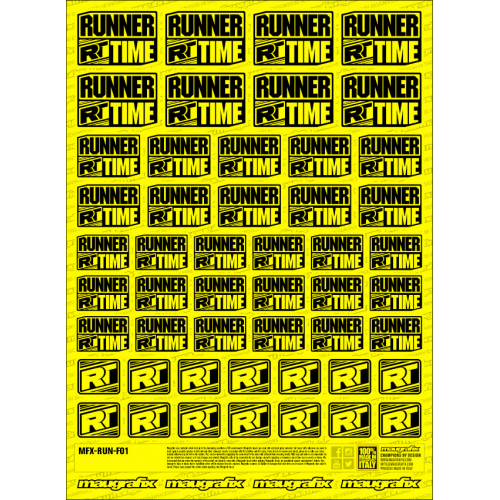 MFX-RUN-F01Y - sticker Runner Time FLUO YELLOW