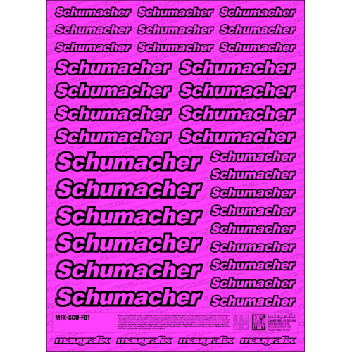 MFX-SCU-F01P - sticker Schumacher FLUO PINK