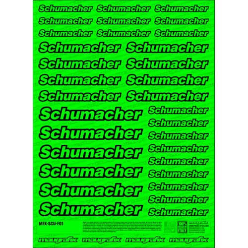 MFX-SCU-F01G - sticker Schumacher FLUO GREEN