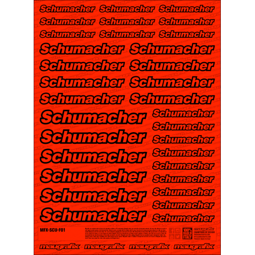 MFX-SCU-F01R - sticker Schumacher FLUO RED