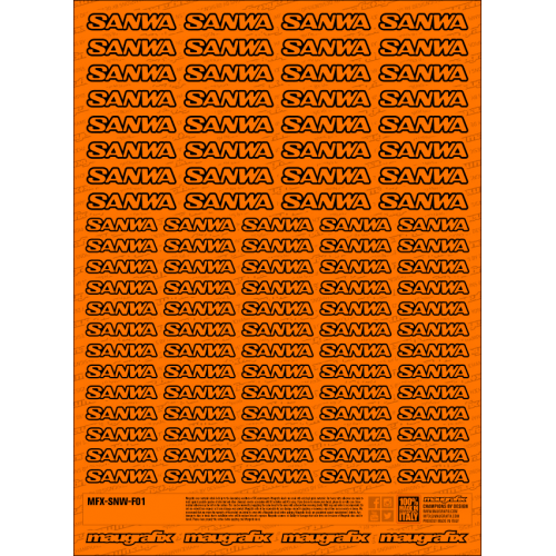 MFX-SNW-F01O - sticker Sanwa FLUO ORANGE
