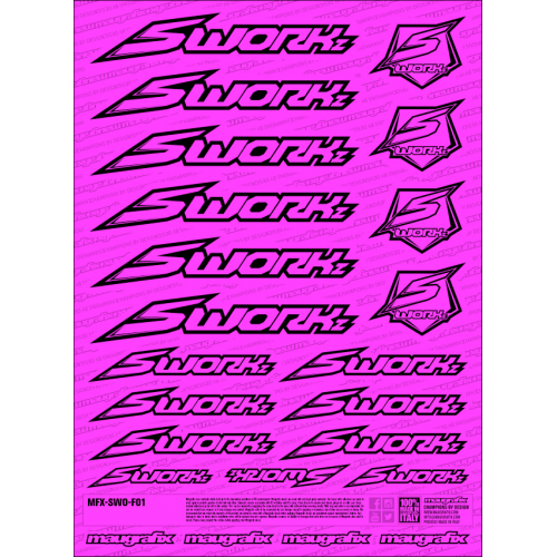 MFX-SWO-F01P - sticker Sworkz FLUO PINK