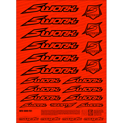 MFX-SWO-F01R - sticker Sworkz FLUO RED