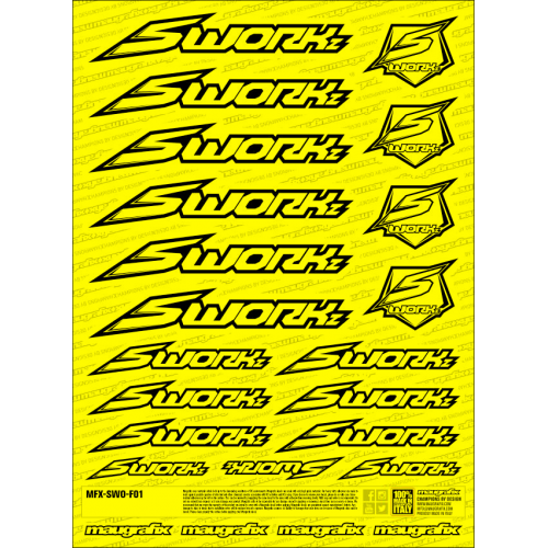 MFX-SWO-F01Y - sticker Sworkz FLUO YELLOW