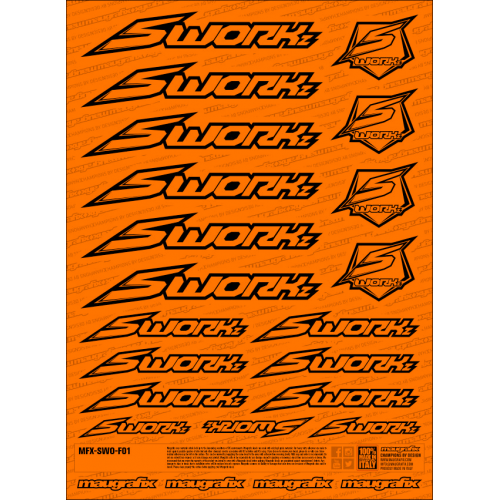 MFX-SWO-F01O - sticker Sworkz FLUO ORANGE
