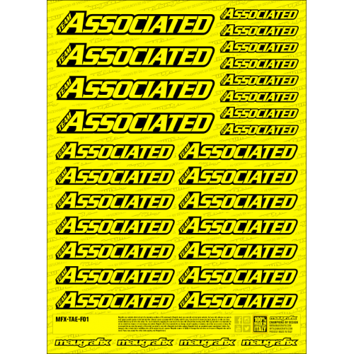 MFX-TAE-F01Y - sticker Team Associated FLUO YELLOW