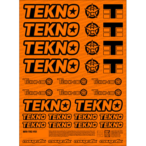 MFX-TRC-F01O - sticker Tekno RC FLUO ORANGE