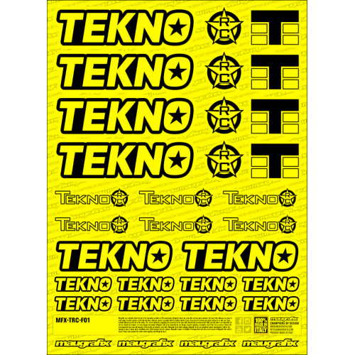 MFX-TRC-F01Y - sticker Tekno RC FLUO YELLOW
