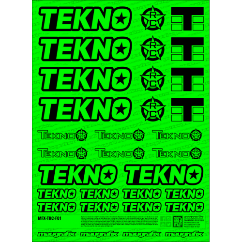 MFX-TRC-F01G - sticker Tekno RC FLUO GREEN