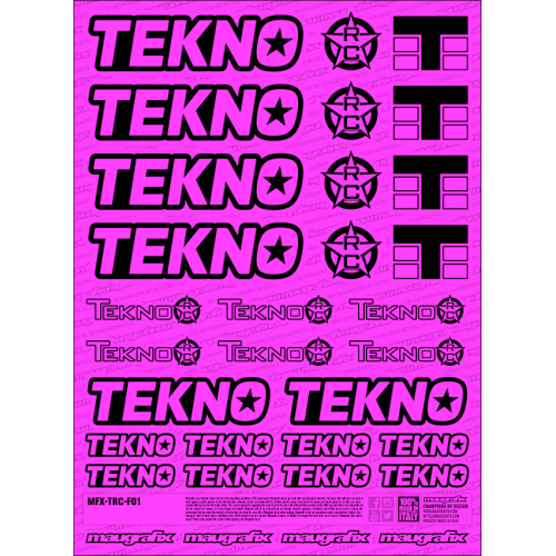 MFX-TRC-F01P - sticker Tekno RC FLUO PINK
