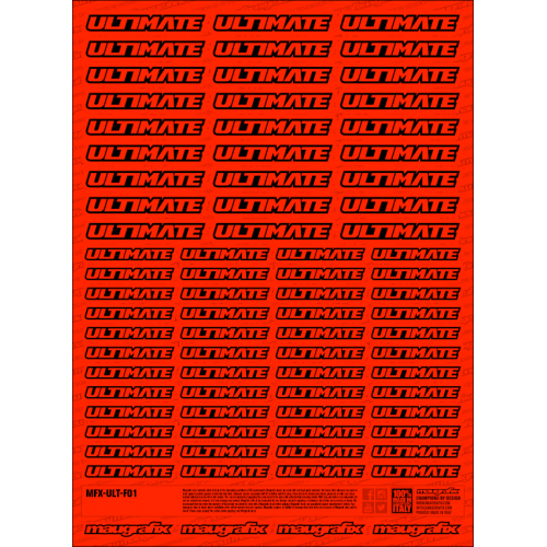 MFX-ULT-F01R - sticker Ultimate RC FLUO RED