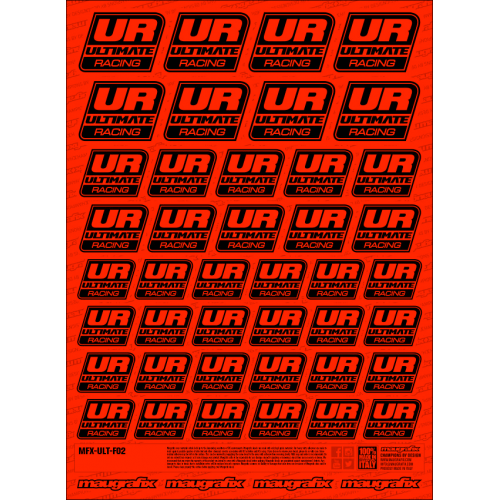 MFX-ULT-F02R - sticker Ultimate RC FLUO RED