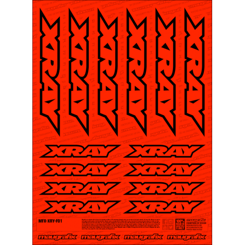 MFX-XRY-F01R - sticker Xray RC FLUO PINK