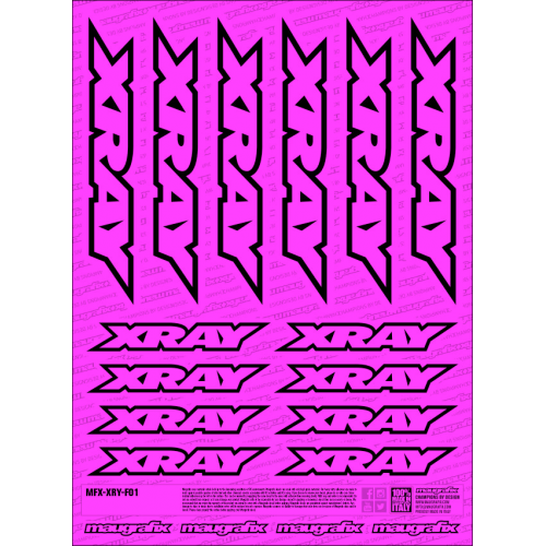 MFX-XRY-F01P - sticker Xray RC FLUO PINK