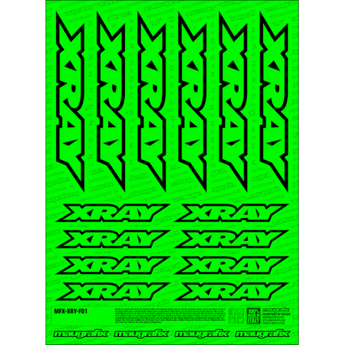 MFX-XRY-F01G - sticker Xray RC FLUO GREEN