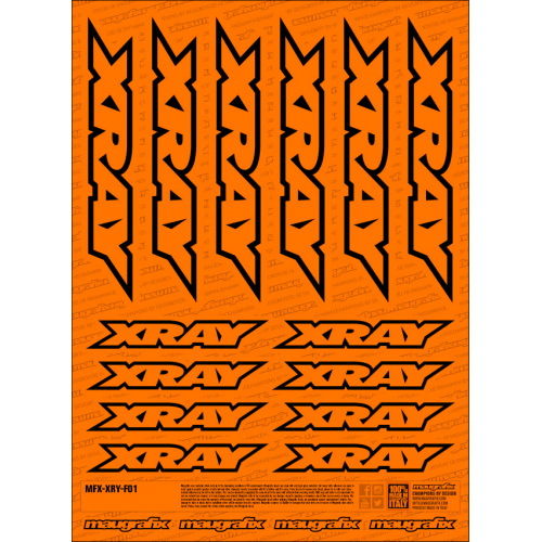 MFX-XRY-F01O - sticker Xray RC FLUO ORANGE