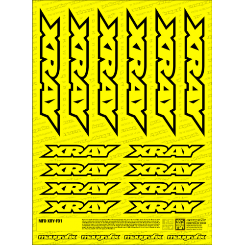 MFX-XRY-F01Y - sticker Xray RC FLUO YELLOW