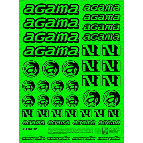 MFX-AGA-F02G - sticker Agama FLUO GREEN