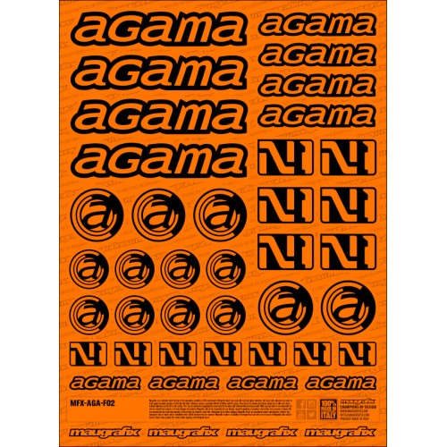 MFX-AGA-F02O - adesivo Agama FLUO ORANGE
